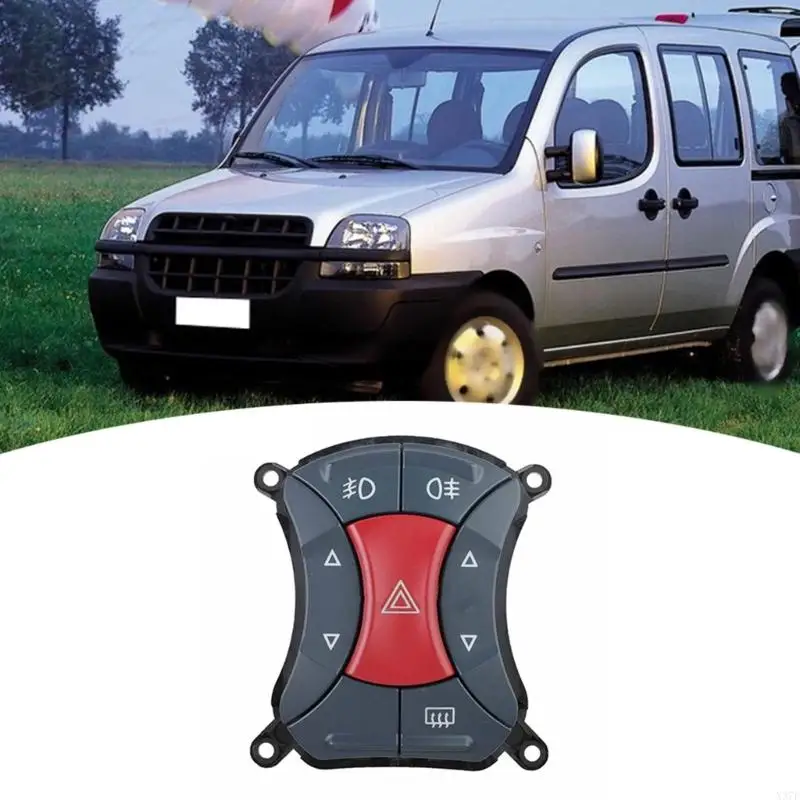 Hazard Warning Control Unit for Toboa 2000-2005, Reference Part 735297542, Dashboard Hazard Button Assembly for Interior X37F