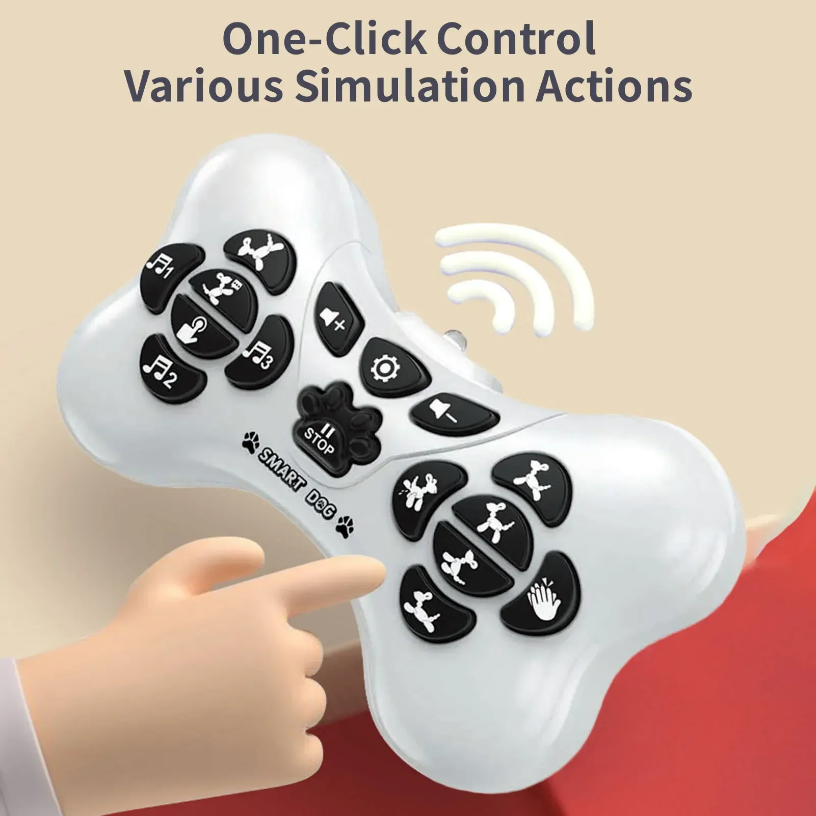 리모컨 강아지, 리모컨 프로그래밍 풍선 강아지, 어린이와 소년을 위한 지능형 노래와 춤 장난감