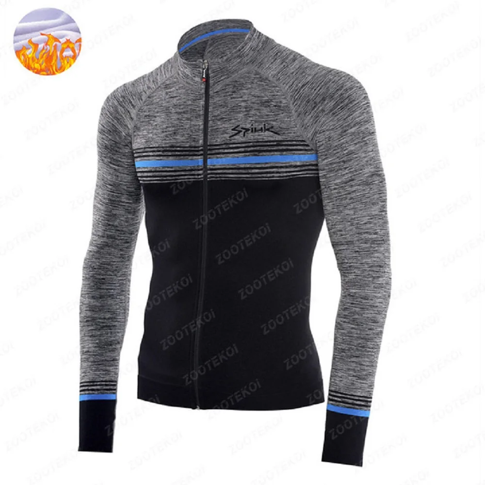 Spiukful inverno termico in pile abbigliamento da ciclismo uomo manica lunga Jersey Outdoor Riding Bike Mtb abbigliamento caldo in pile di alta