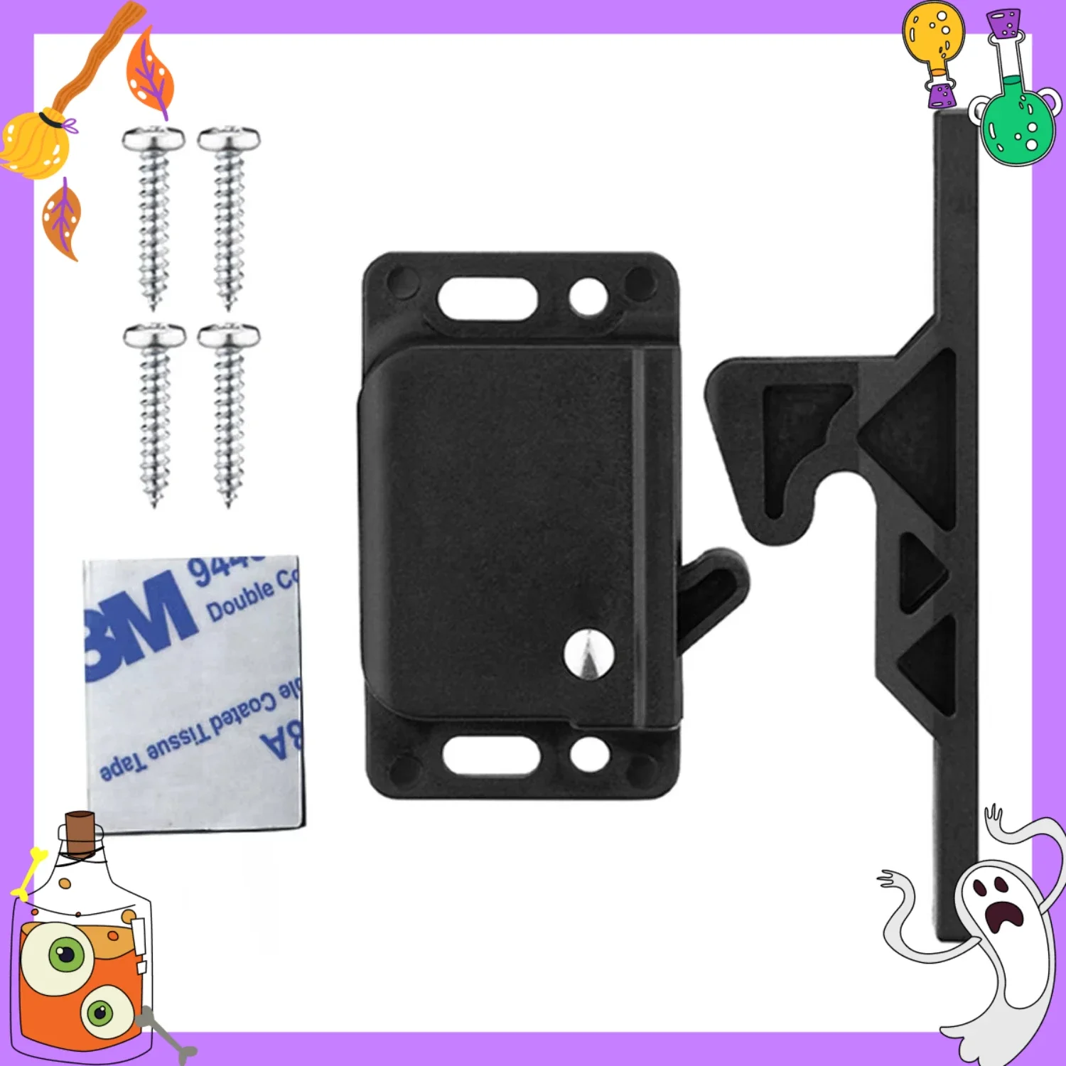 1pc Cabinet Door Latchs Catch for Camper Kitchen Bathroom Office Home Furniture Trailer Lock Accessories Inside Child Proof