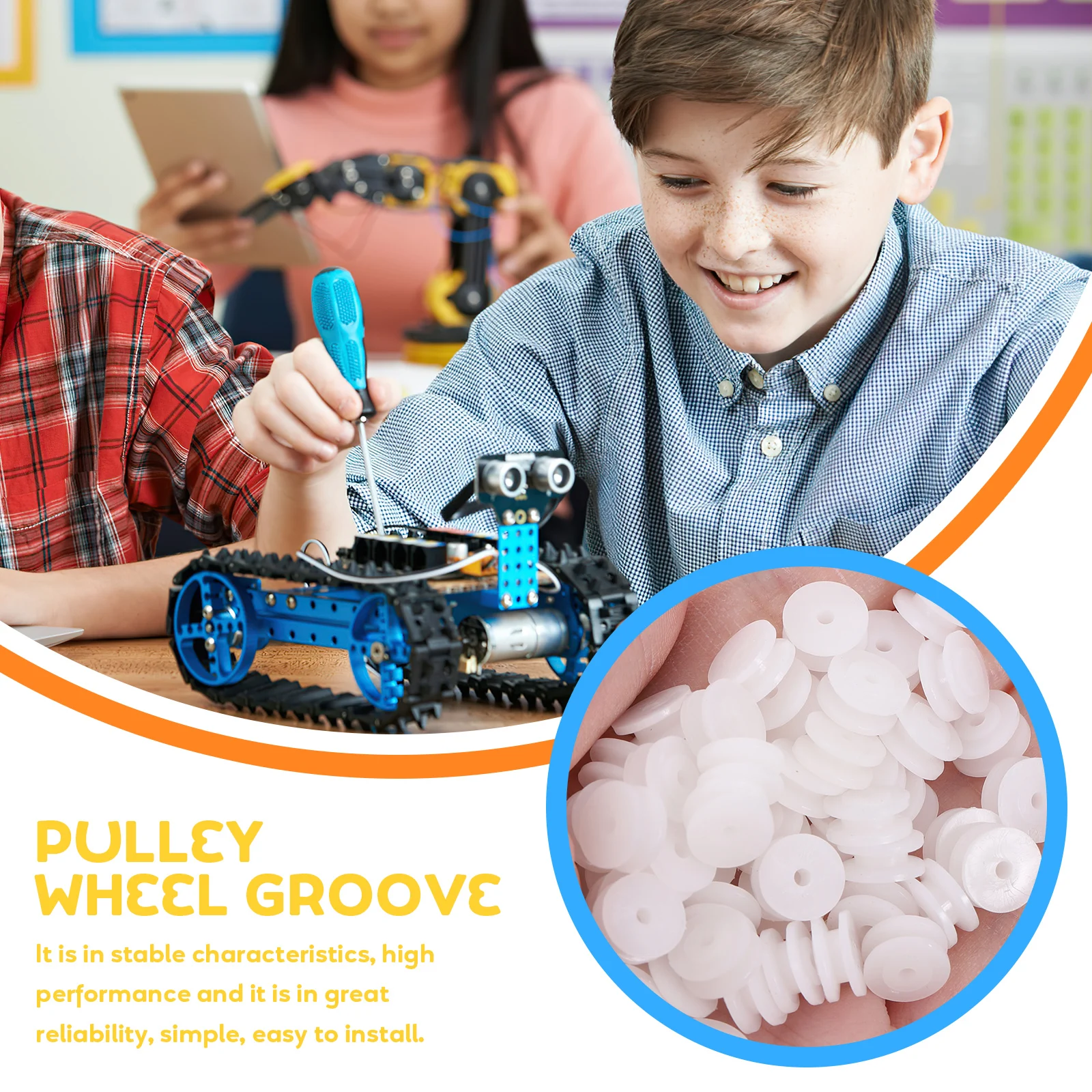 

100pcs Plastic 2Mm Hole Gear For Diy Motor Wheel Multipurpose Pulley Rc Car Airplane Repair Pulley For Rc Car Parts