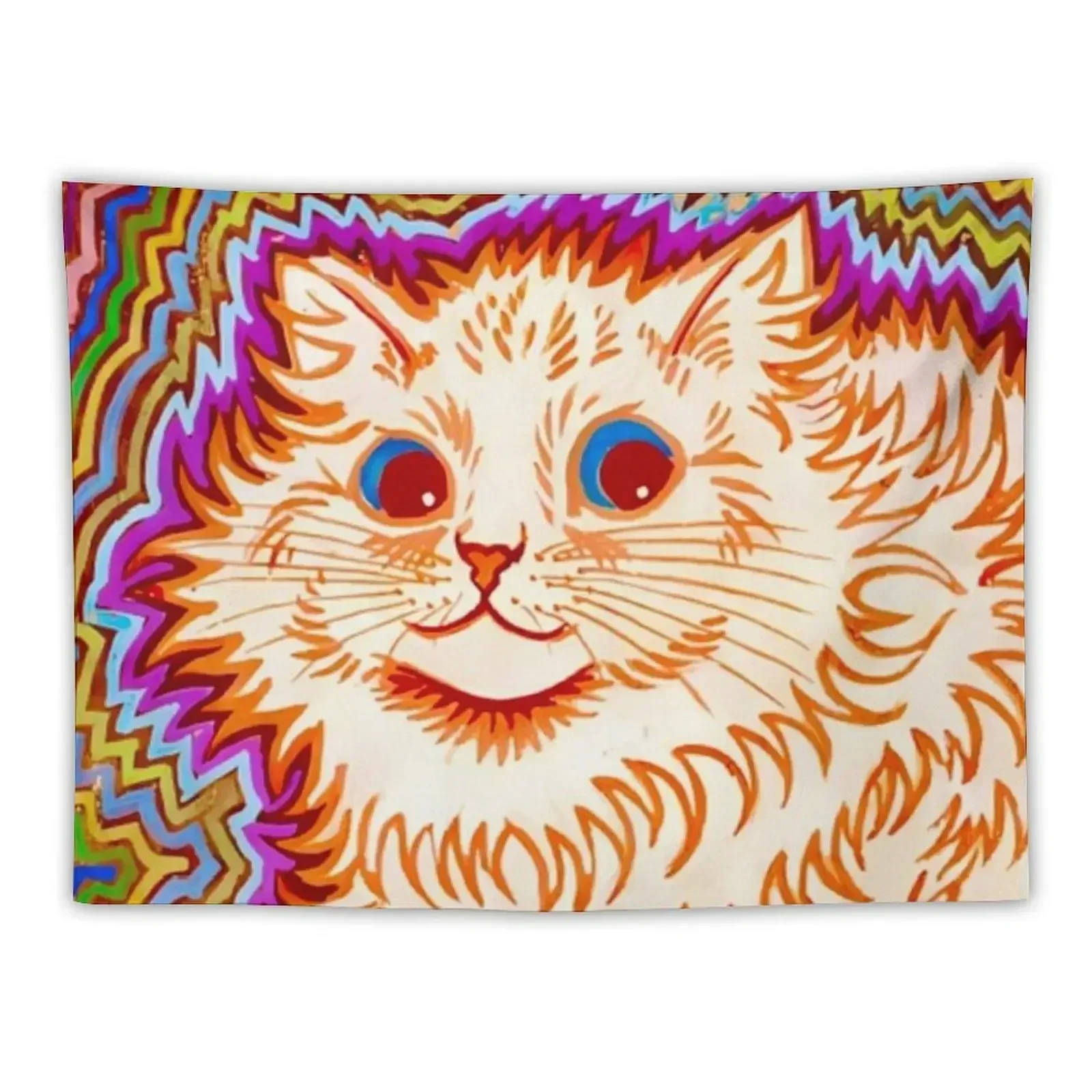 

Kaleidoscope Cats III by Louis Wain Tapestry Wall Hanging Carpet On The Wall Wall Hanging Tapestry