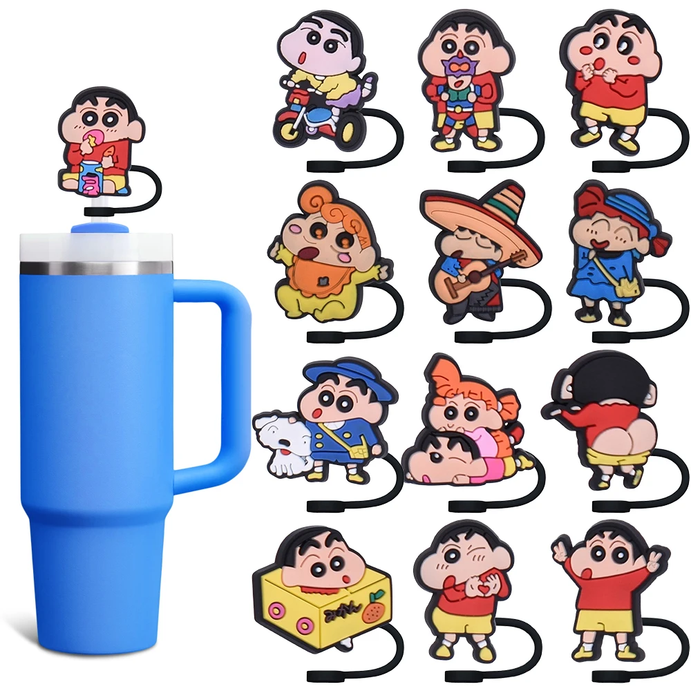 

MINISO Japanese Anime Straw Cover Cap 10MM Eco-friendly Straw Plug Splash Proof Drinking Cup Charms Pendent Home Party Gift