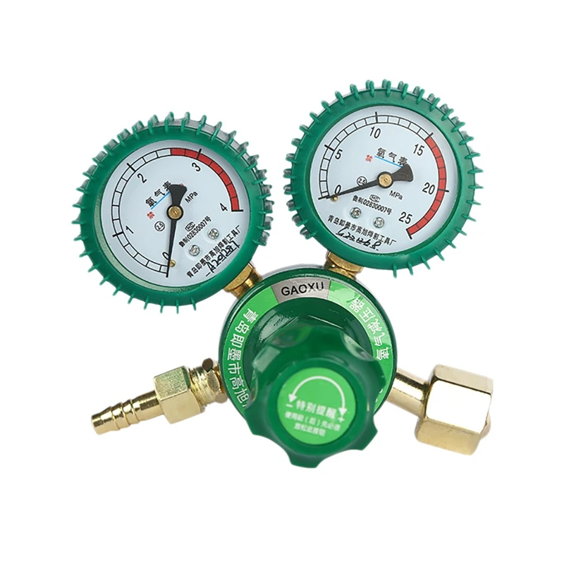 Oxygen Gas Bottle Regulators O2 Reducing Pressure Inhaler Acetylene Double Gauge Regulator Oxygen Tank Regulator-ABFB