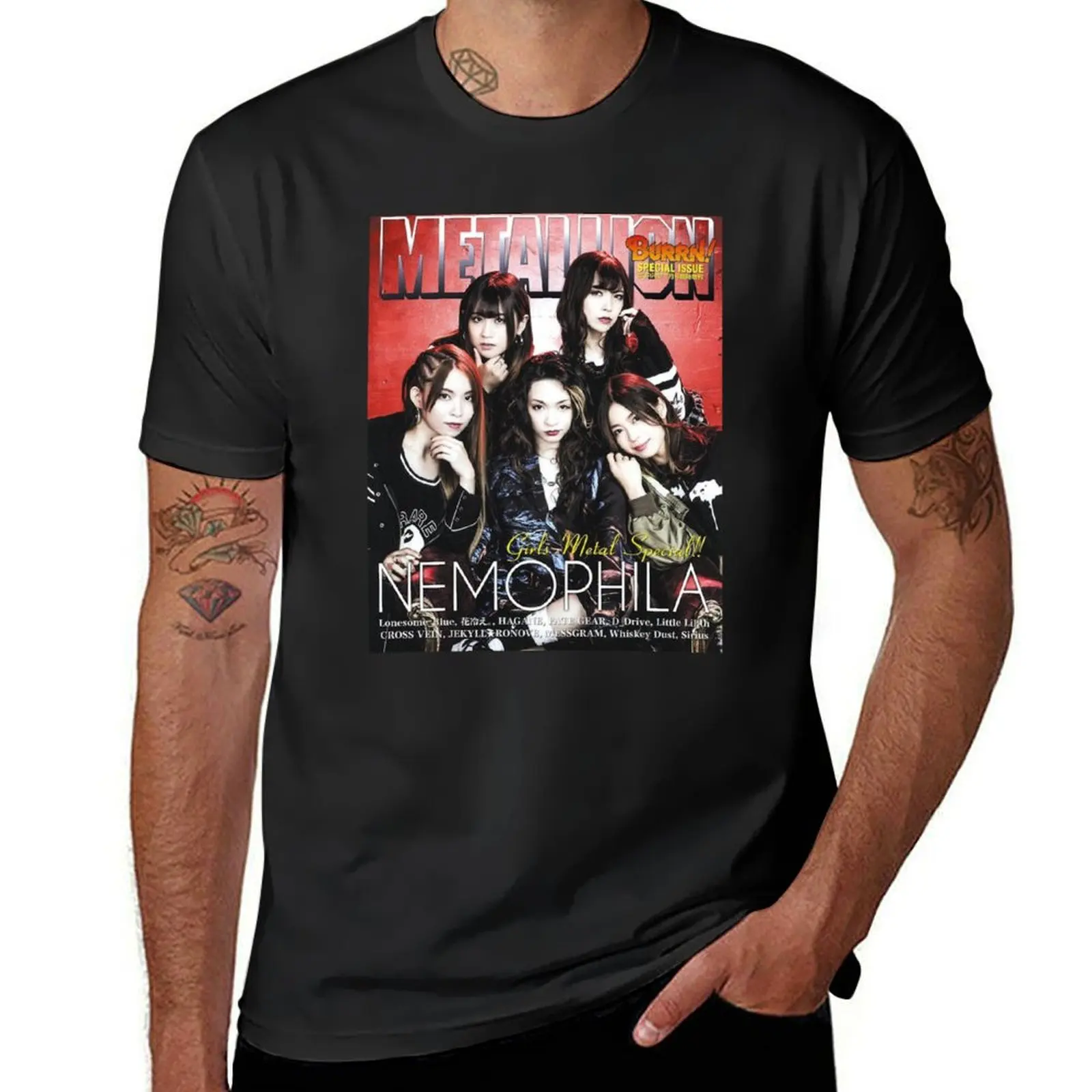 

Nemophila Girl Metal T-Shirt vintage t shirts Louboutins oversizeds mens t shirts