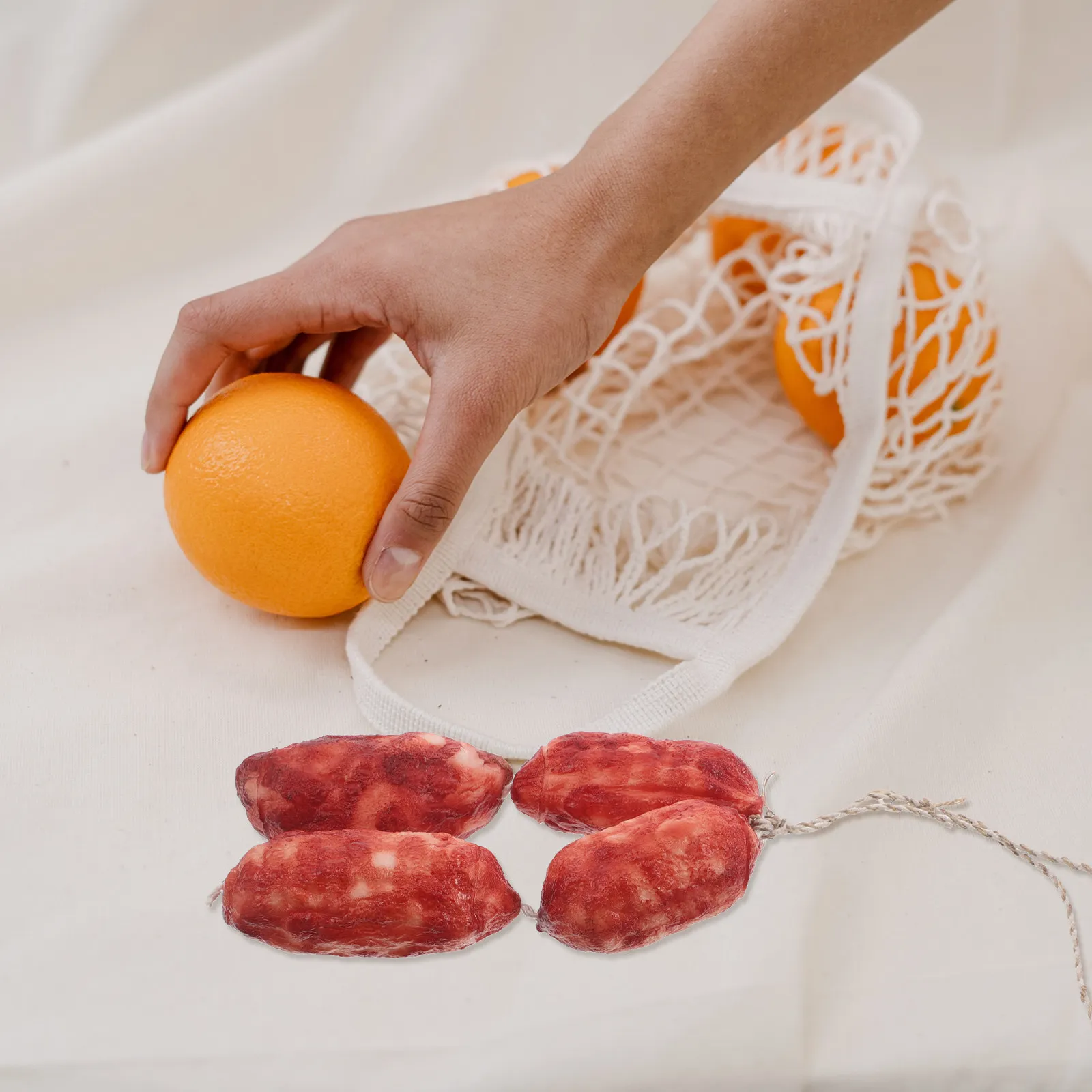 Adornos de Salchicha Simulada, Compactos, Artificiales, para Decoración, Comida Falsa, Accesorios de PVC