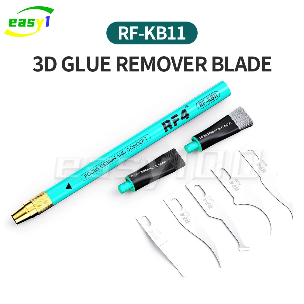 RF4 RF-KB11 3D Tin Scraping Blade/ Anti-Static Glue Removal Brush Motherboard IC Chip NAND CPU Layered Welding Pad Clean Tool