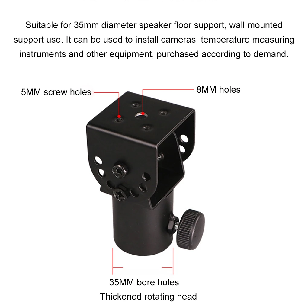 프로젝터 트레이 플랫폼 홀더 금속 마운트 삼각대 스피커 스탠드 어댑터 탑 캡 /90 °   각도 조절 가능한 삼각대 폴 마운트 어댑터