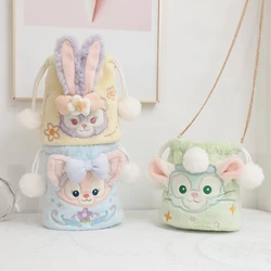 Lovely ShellieMay LinaBell Gelatoni Cosmetic Bag High Capacity Drawstring Bag Cartoon Anime Plush Bag Shoulder Bag Girl Student