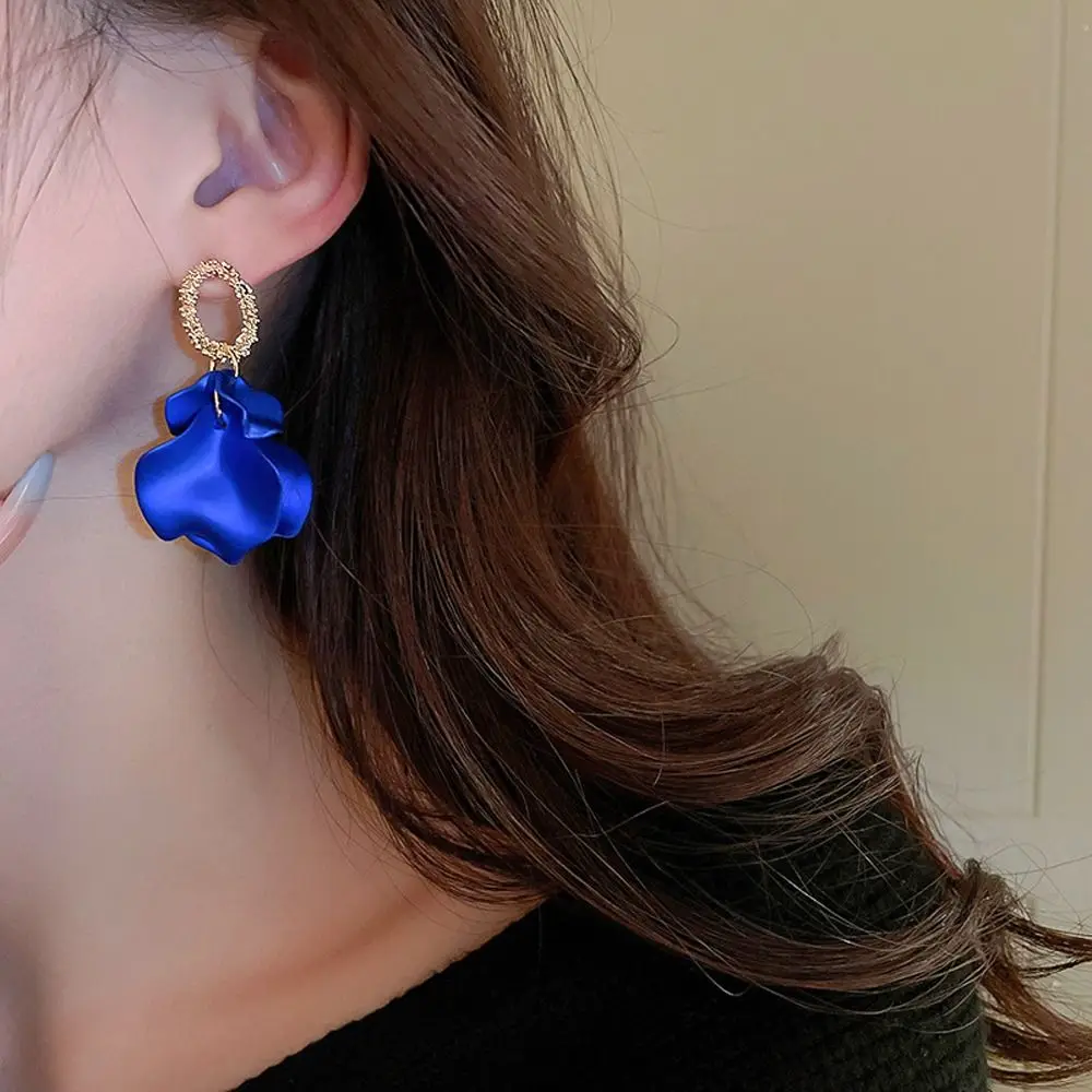 Ear Drop Petal Acrylic Girl Exaggerated Earrings Women Drop Earrings Korean Style Dangle Earrings Stud Earrings