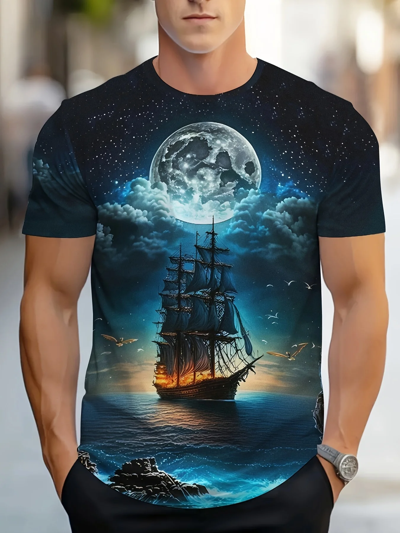 Summer Men's Ethnic Tribal Print T-Shirt African 3D Pattern Men's Crew Neck Short Sleeve Harajuku Style Y2K T-Shirt Top