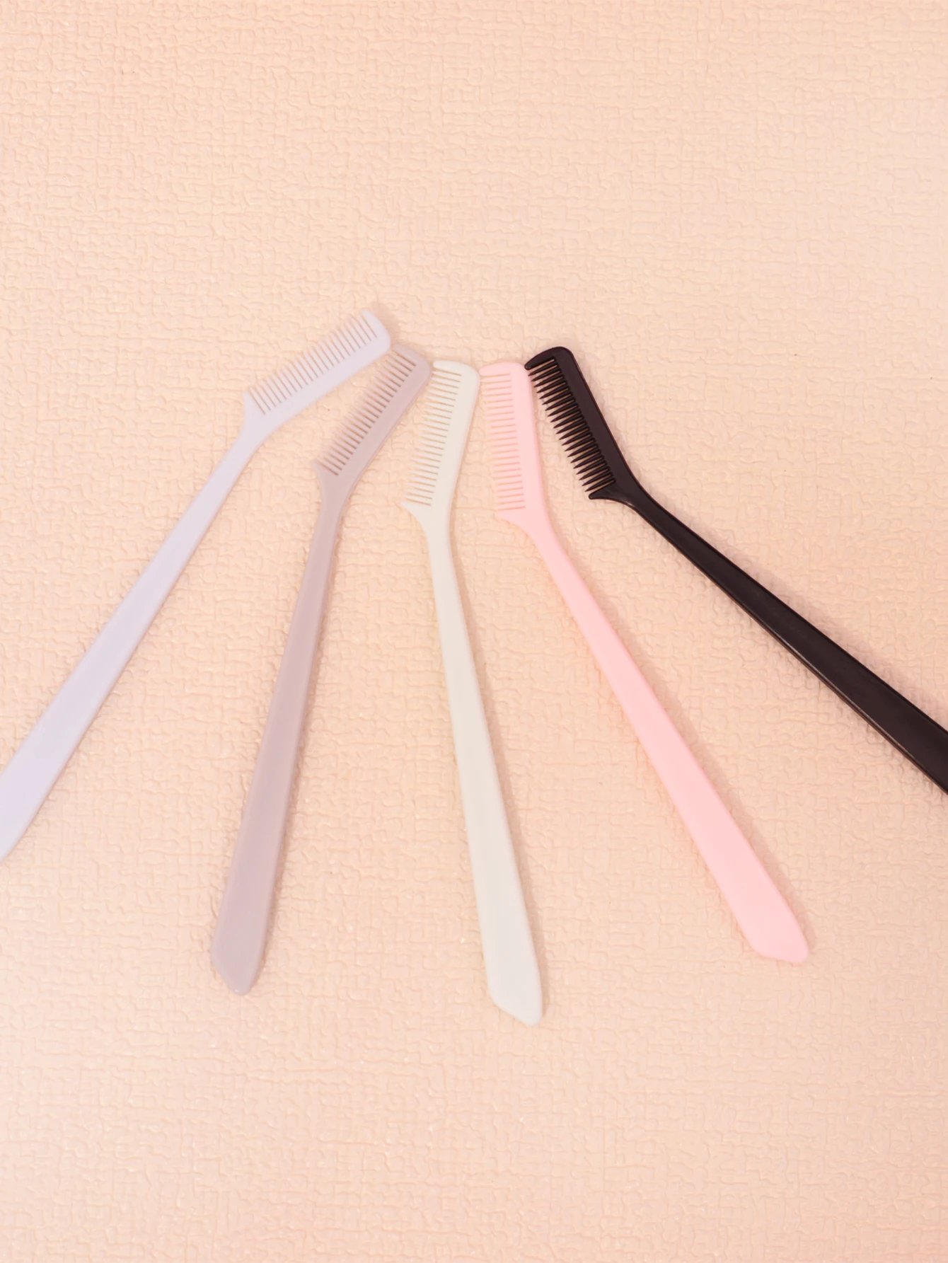 eyebrow and eyelash combs 5pcs, with handle separator eyelash combs, portable eyelash tools，Special for real hair wigs