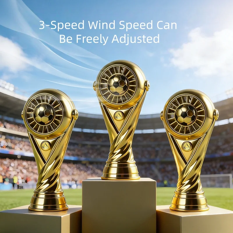 

Mini Portable Football Handheld Fan Rechargeable USB Charging Small Fan Cup Design Themed Cooling Fan For Kids Adults