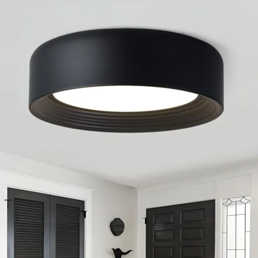 

Modern LED Round Matte Flush Mount Ceiling Light, 5CCT Adjustable 3000K-6000K, Close to Ceilg Lightg Fixture for Hallway, Entry