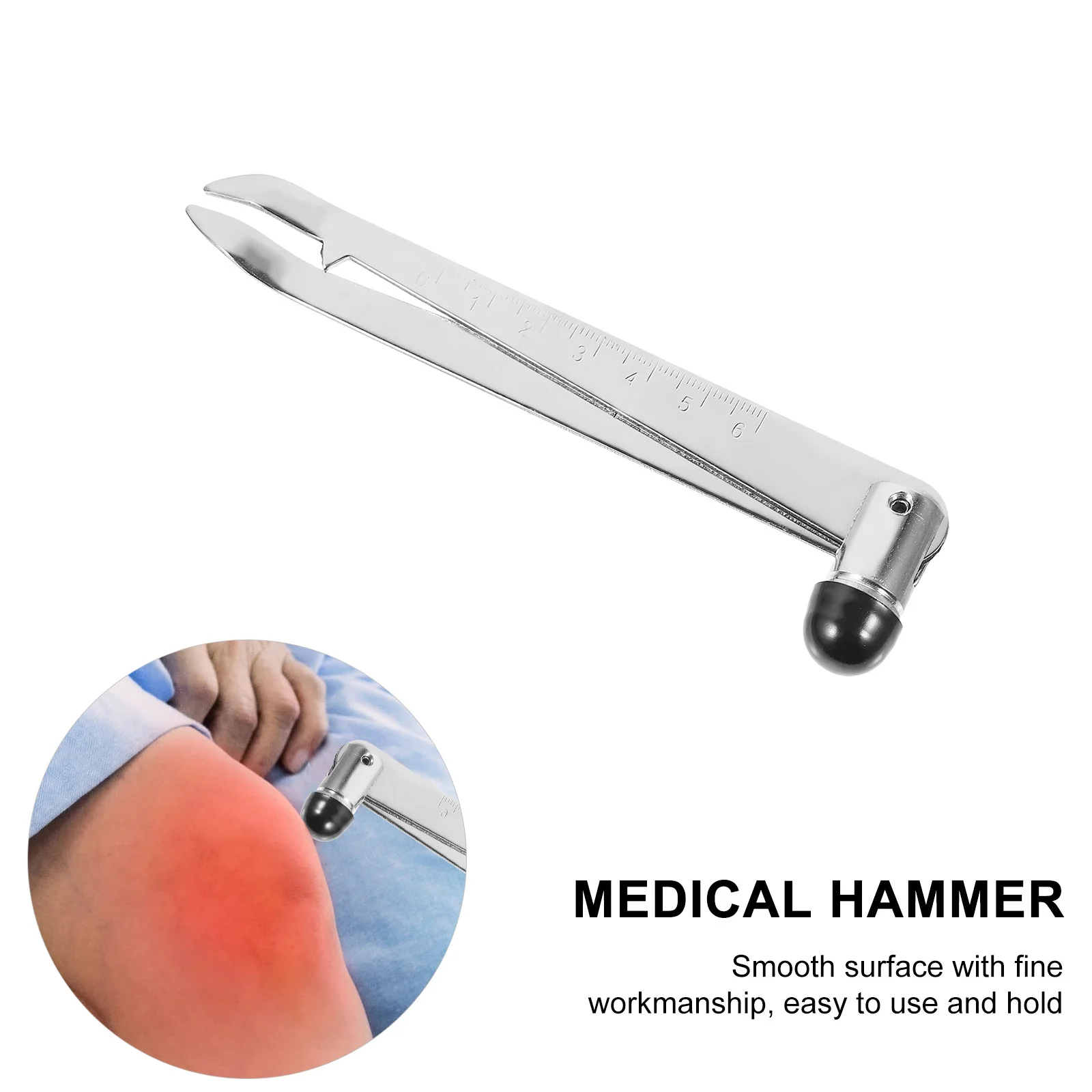 

2Pcs Stainless Steel Portable Diagnostic Hammer Compact Medical Neurological Reflex Hammer Clinic Testing Percussion Instrument