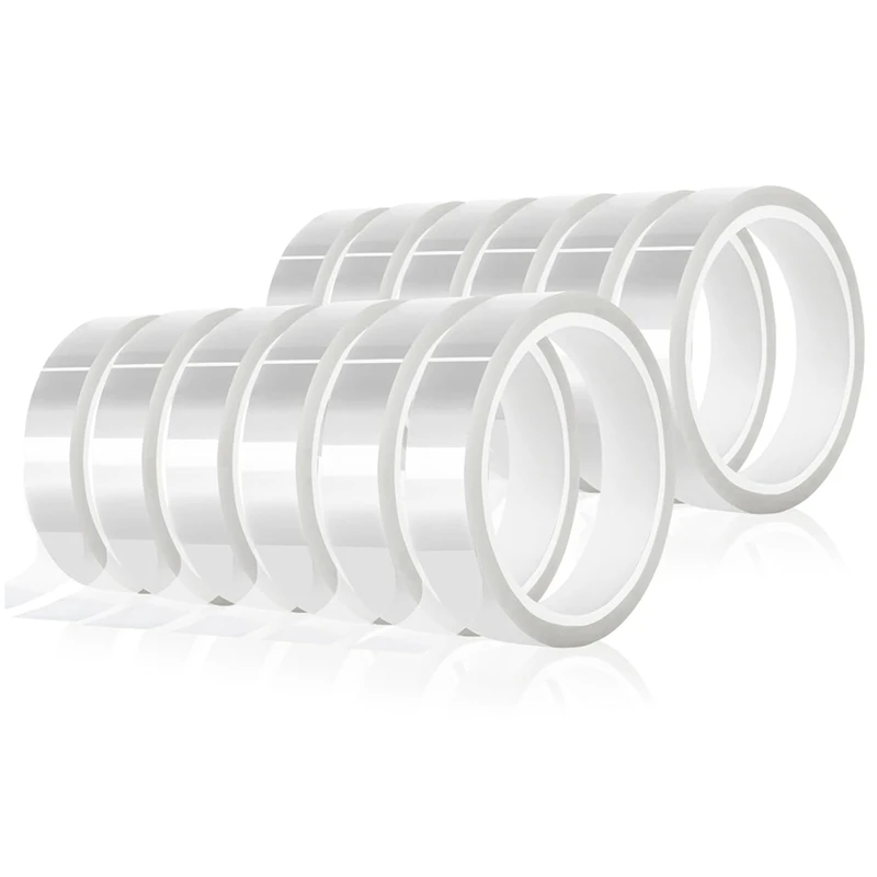 

A15F-12Rolls 20Mmx33m(108Ft) Clear Heat Tape,Transparent High Temperature Heat Tape,Heat Transfer Tape For Heat Press