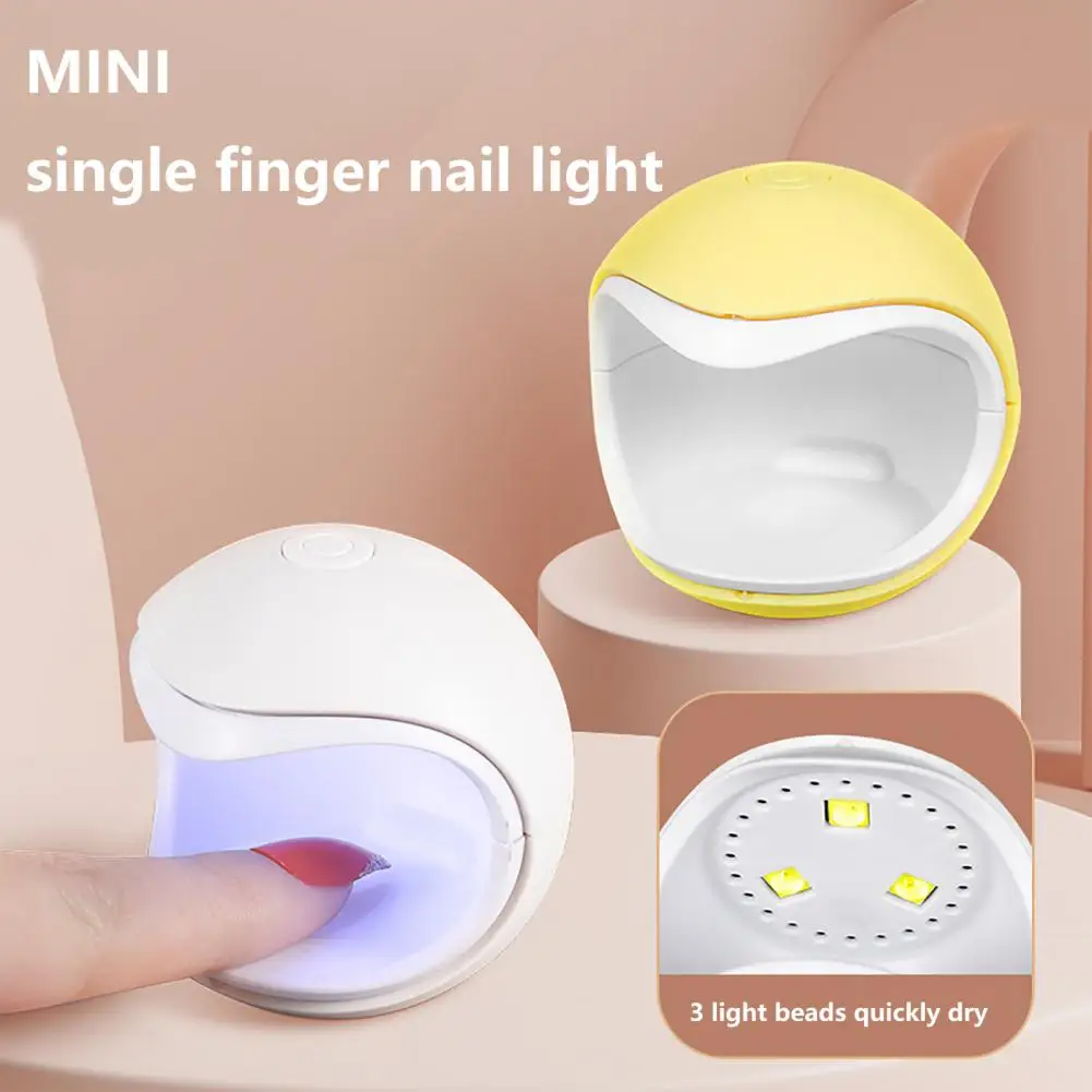 Compact Nail Dryer Efficient Dual Led Nail Curing Lamp Portable Mini Uv Machine for Manicures Handheld Small Portable Led