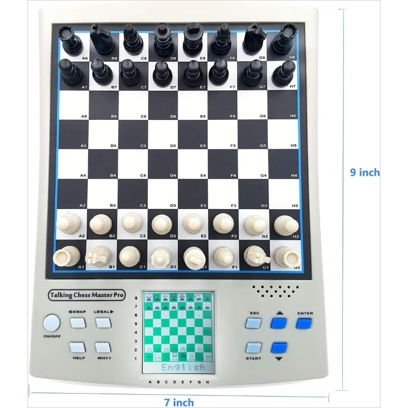 

14 In 1 Smart Electronic Chessboard Man Machine Two Player Game Chess Learning Practice English German Version