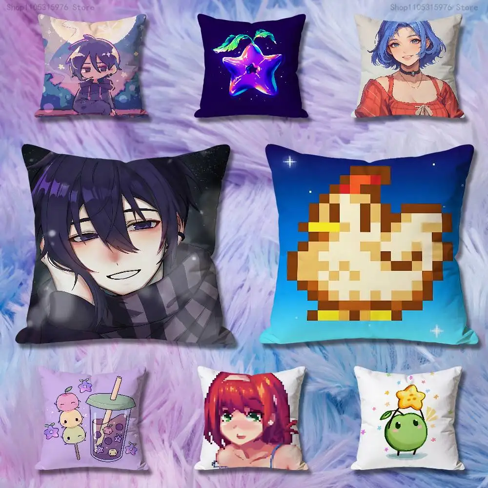 

S-Stardew V-Valley Game Anime Celebrity Merchandise All-Match Printed Pillow Case Sofa Car Office Room Decoration Protector