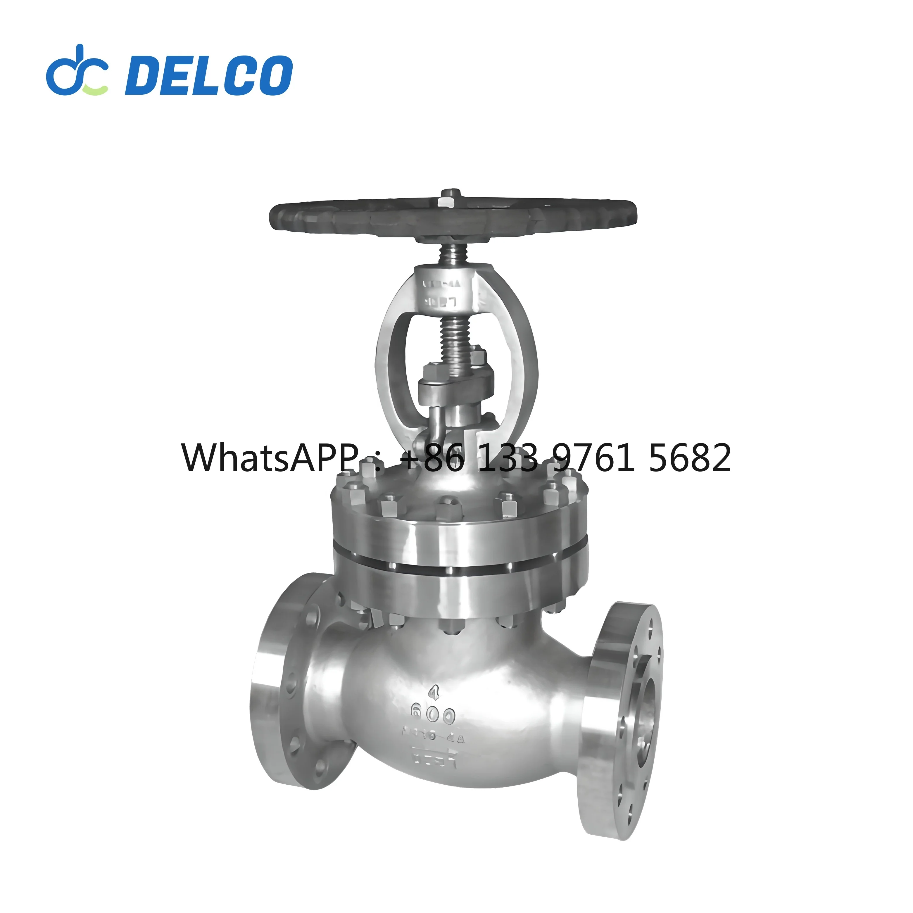 DELCO DN80 CF8 マニュアルステンレス鋼フランジ水蒸気オイルグローブバルブ（ハンドホイール付き）