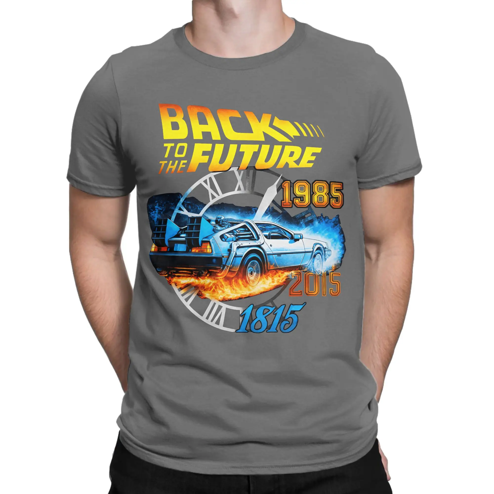 العودة إلى المستقبل تي شيرت الصيف الجدة تي شيرت رجل القطن الخالص تنفس المتضخم تيز قصيرة الأكمام الكلاسيكية التي شيرت #1