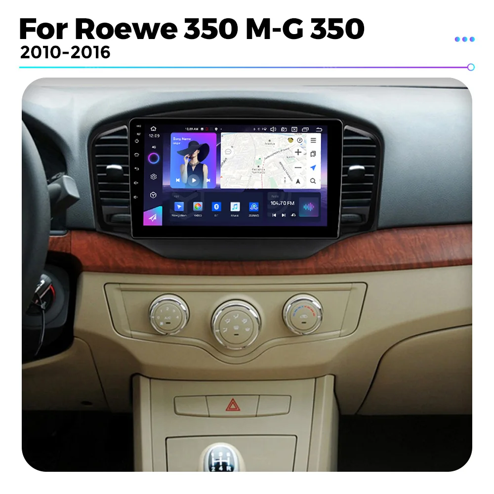 Multimedia Player Android Auto GPS BT5.0 4G WIFI For Roewe MG 350 2010-2016 2DIN 8Core 9inch DSP RDS Wireless Car CarPlay Radio