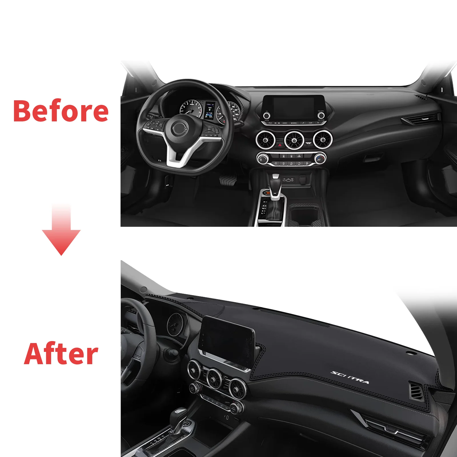 Fit for Nissan Sentra 2025 2024-2020 Car Accessories Dashmat Dashboard Cover Pad Protective Carpet DashMat Sunshade Leather