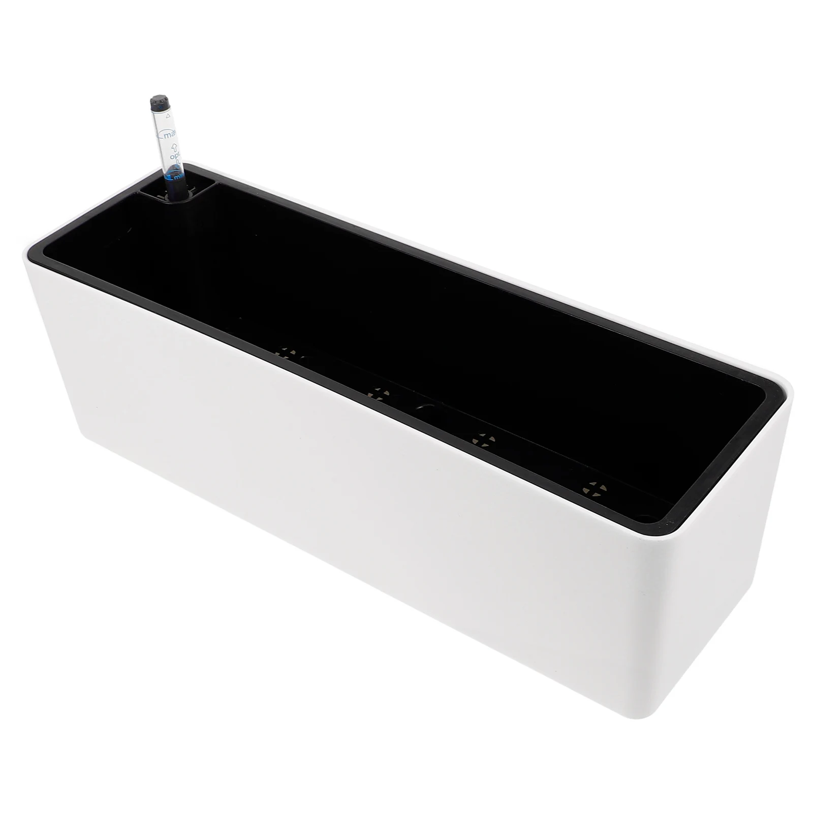 

Self Watering Pots Self Watering Planting Pot Square Container Plastic Planting Black Pot Water Level Indicator