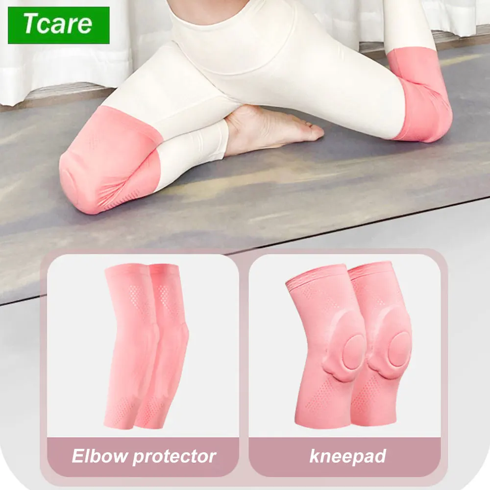 1Pair Women Kids Knee Pads Dance Yoga Tennis Knee Support Brace Sport Gym Kneepad Children Workout Padded Sponge Knee Protection