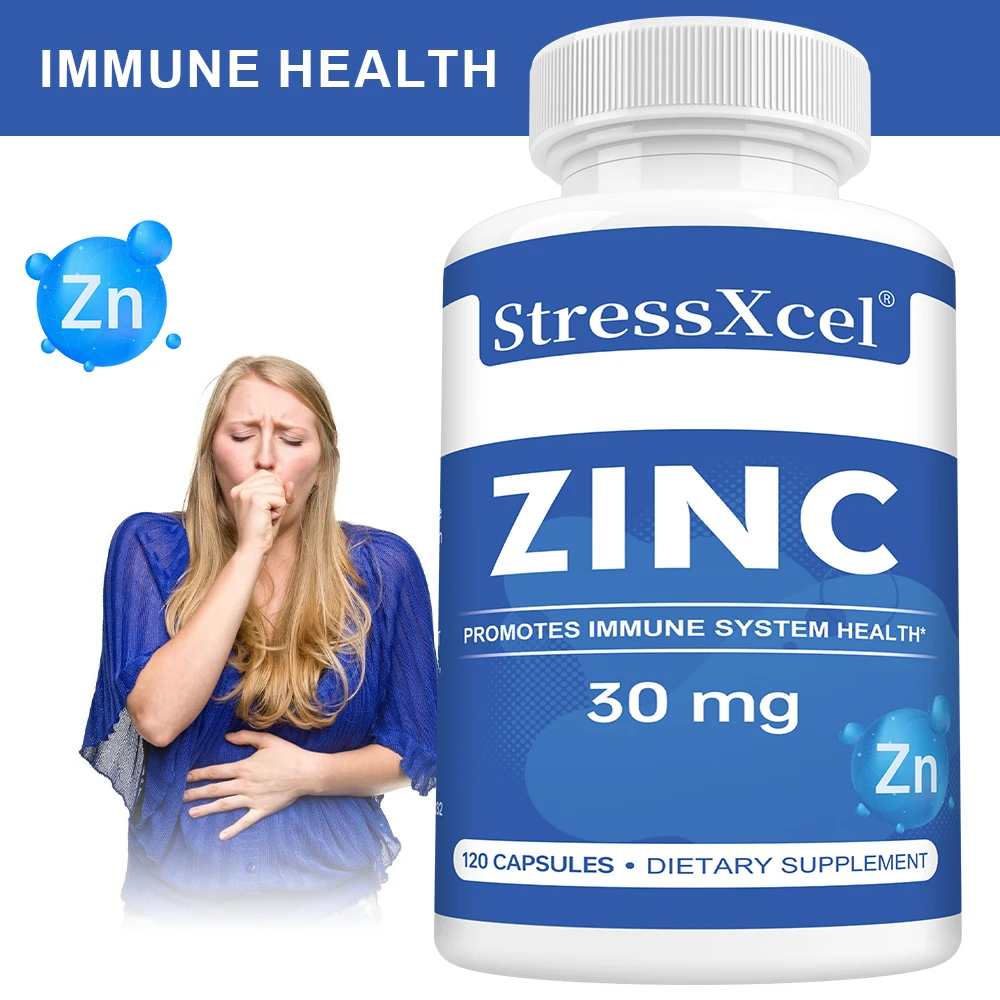 

Zinc 30mg - Support Immune System Defense,Natural Antioxidant,Ultra Absorbable, Non-GMO, Gluten-Free, 120 Vegetarian Capsules