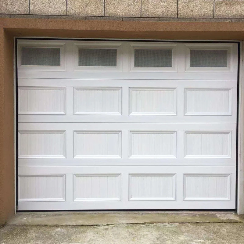 Custom Quiet Automatic Garage Door White Insulated Panel With Remote Control For Home Garage Use