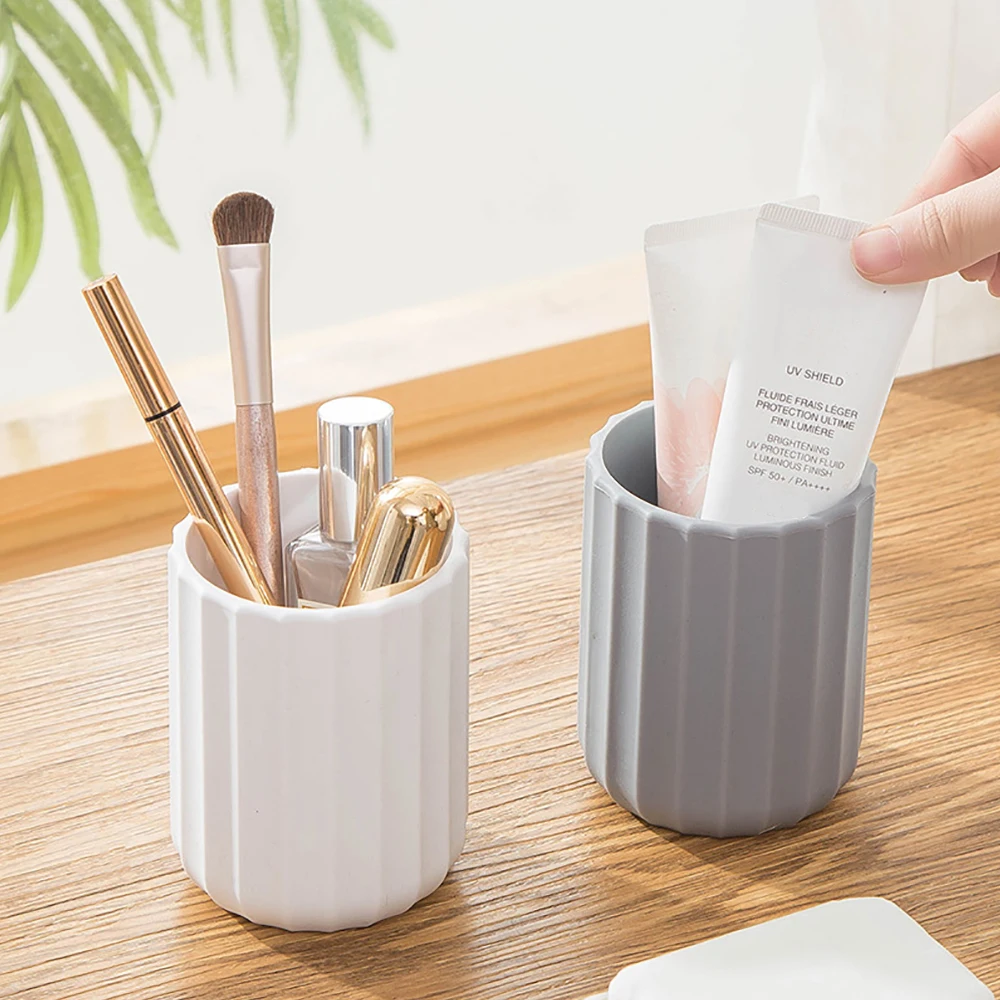 حامل قلم من السيليكون بسيط بلون حامل قلم سطح المكتب منظم سطح المكتب حامل قلم قرطاسية الطالب