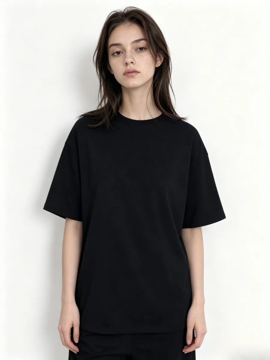 T-Shirts aus dünnem Modal, rund, minimalistisch, für den täglichen Gebrauch, für Damen, geeignet, modisch, ästhetisch, Damen-T-Shirts, anmutiger klassischer Druck