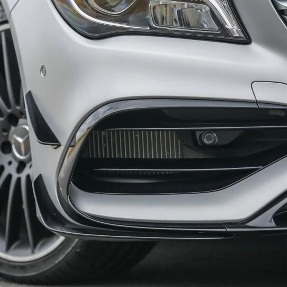 Car Front Bumper Splitter Spoiler Fog Light Trim Wind Knife For Mercedes Benz CLA C117 X117 CLA200 220 250 CLA45 AMG 2015-2018