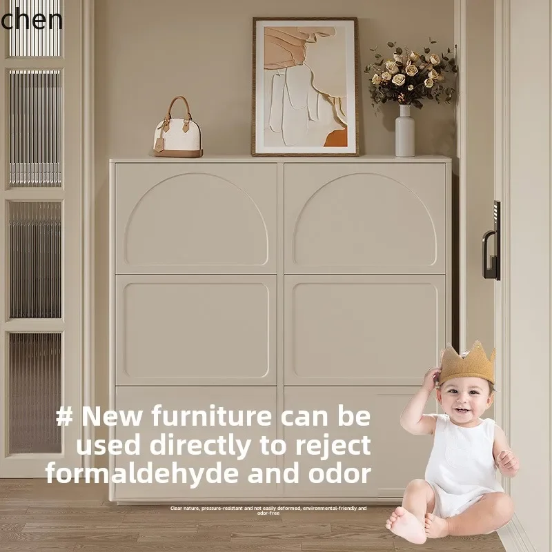 HXL ultra-thin tipping bucket shoe cabinet enters the house against the wall and the door is extremely narrow indoors.