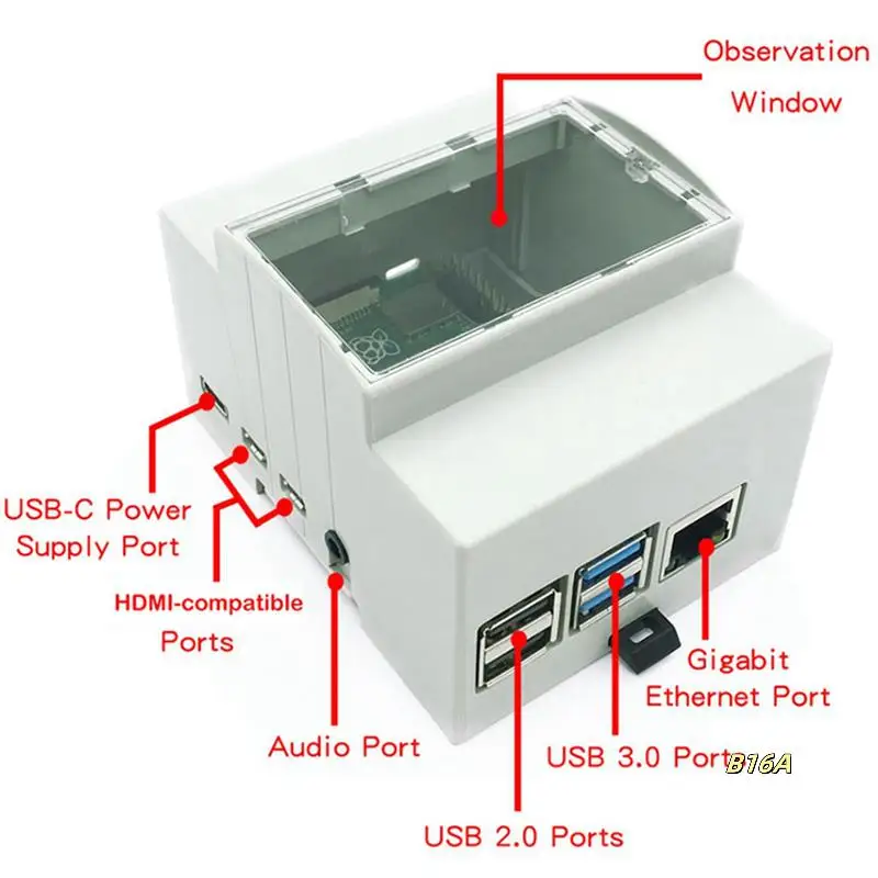 

10X For Raspberry Pi 4 Model B ABS Case White Case Protective Case Enclosure For Raspberry Pi 4B