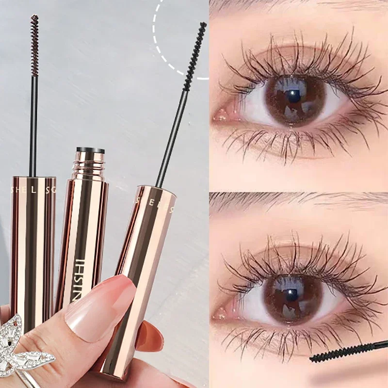 Dauerhafte Wimpern verlängerung Mascara Seiden faser schwarz braun schnell trocknende Wimpern Wimpern gekräuselte Mascara Frauen koreanisches Make-up