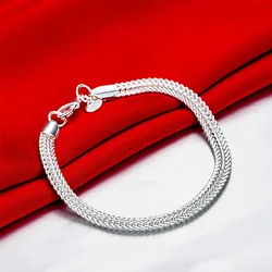 Wholesale 925 Sterling Silver Bracelet Cute for Women Lady Men Noble Fashion Charm Jewelry Wedding Party