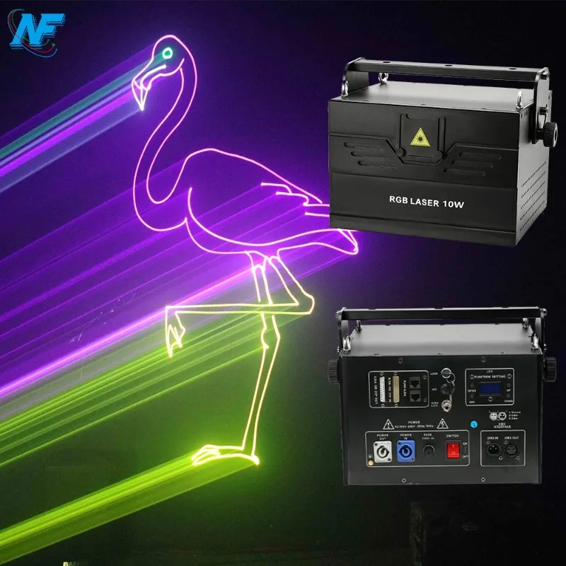 

NewFeel 1w 3w 5w 8w 10w Laser Show 3d Laser Projector Events Party RGB Lazer Animation Disco Dj Laser Lights for Night Club