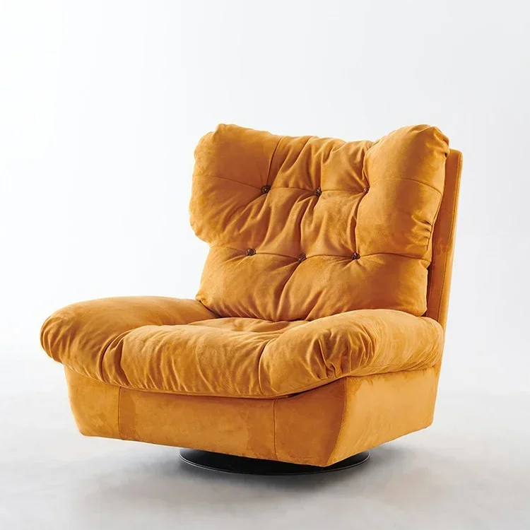 2026 Modern Lazy frosted leather single sofa for family living room