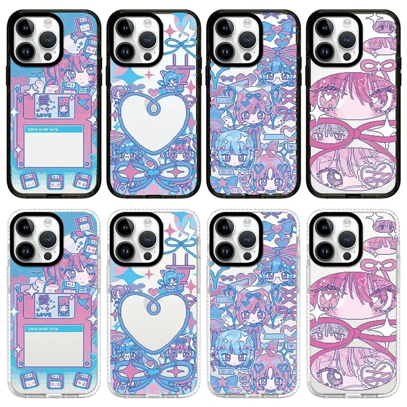 

Anime Girl 2.0 Acrylic Black White Border iPhone 12 13 14 15 16 Pro Max Case - Protective iPhone Case with MagSafe