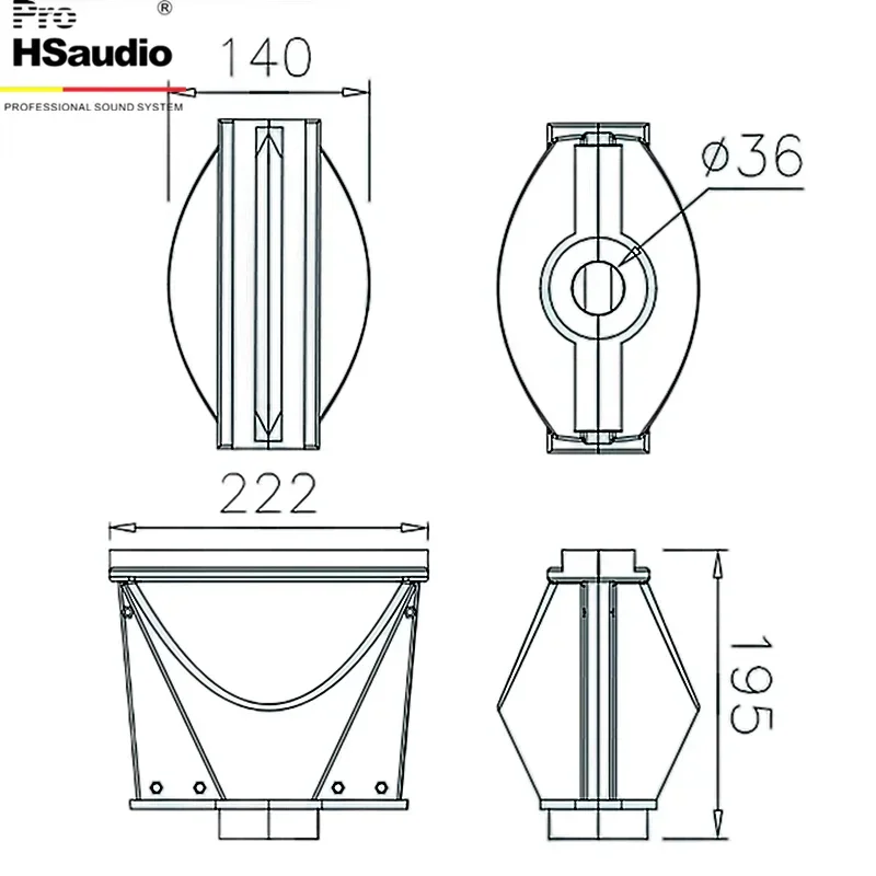 8 Inch KARA PRO Audio Speaker Line Array Horn by ProHsAudio Durable