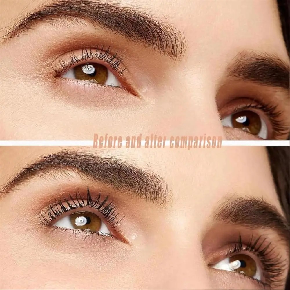 Nieuwe niet-vlekkerige bruine mascara Transpiratie Dikke lange mascara's Waterdichte gekrulde instant mascara voor oudere vrouwen