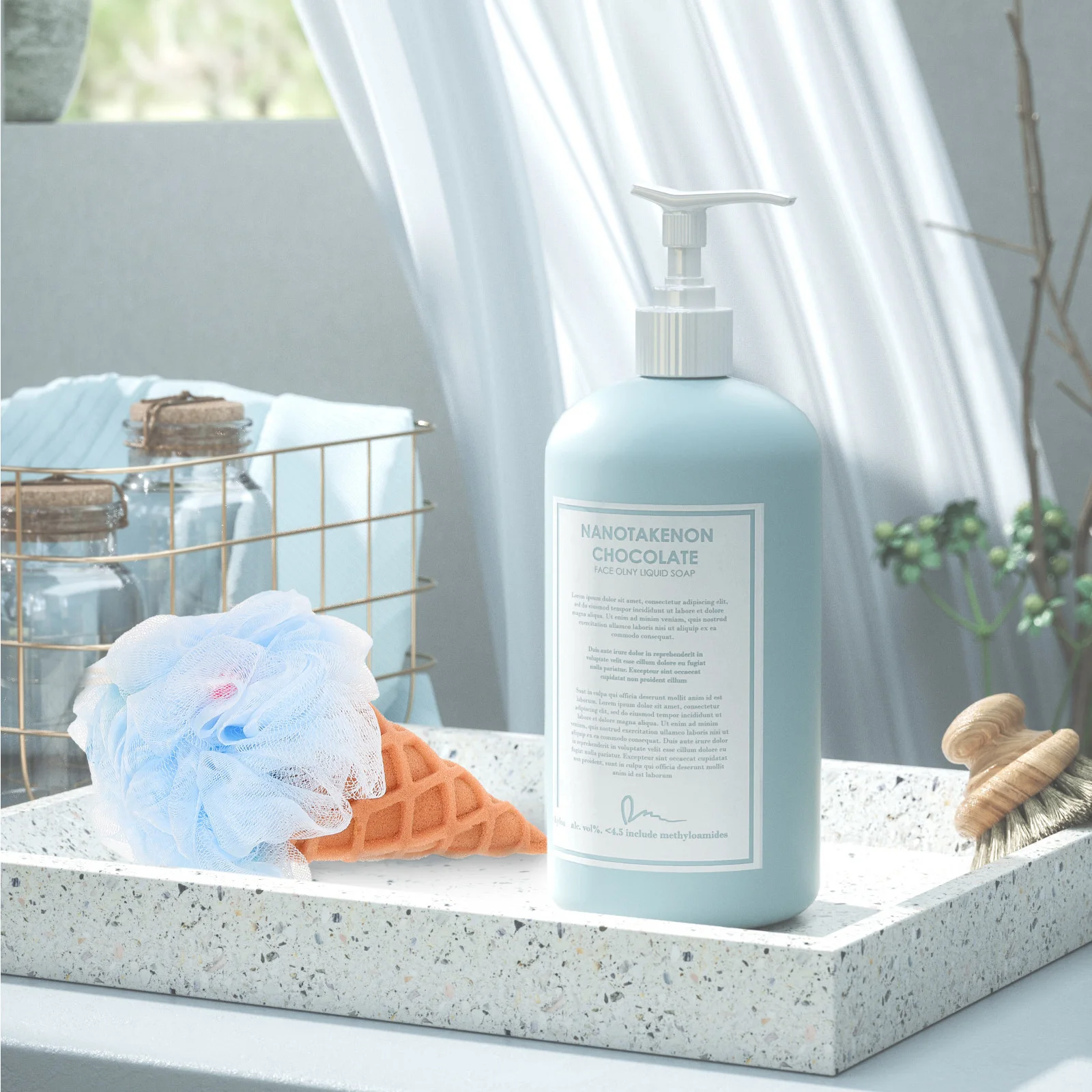 

3pcs Bath Sponge Ball Ice Cream Style Thickened Rope For Adult Baby Shower Exfoliating Cleansing Pores Rich Lather Wash Ball