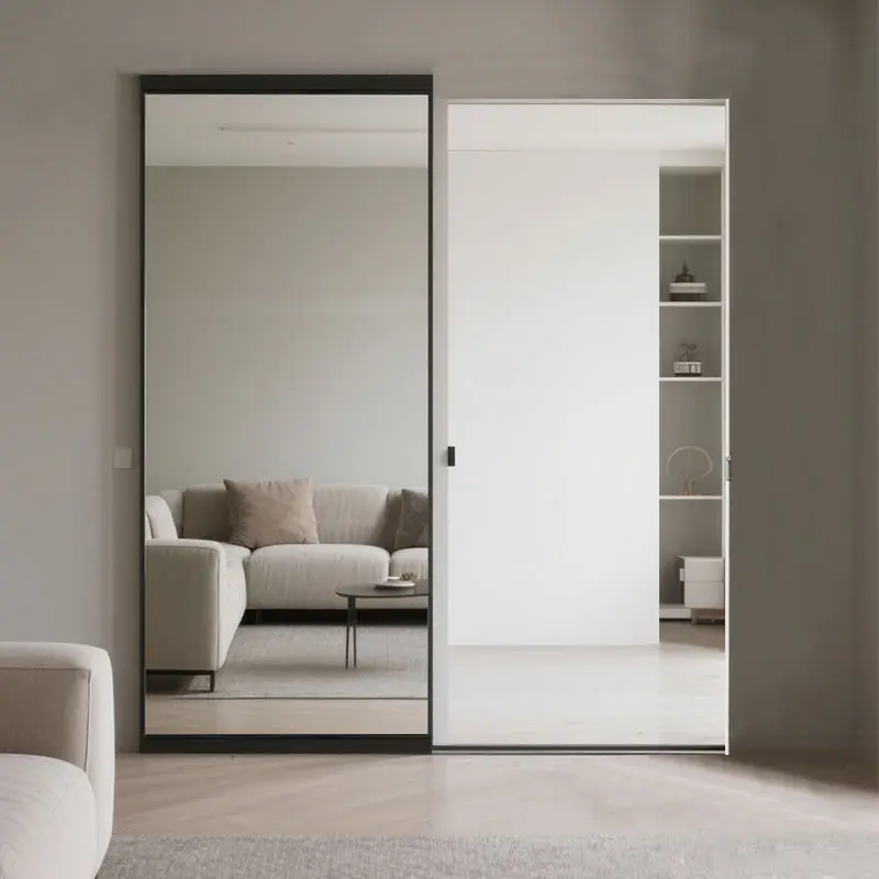 Concealed Pocket Door Slides System Hardware Soft Close Invisible Hidden Track Interior Kitchen Sliding Pocket Door Frame Kits