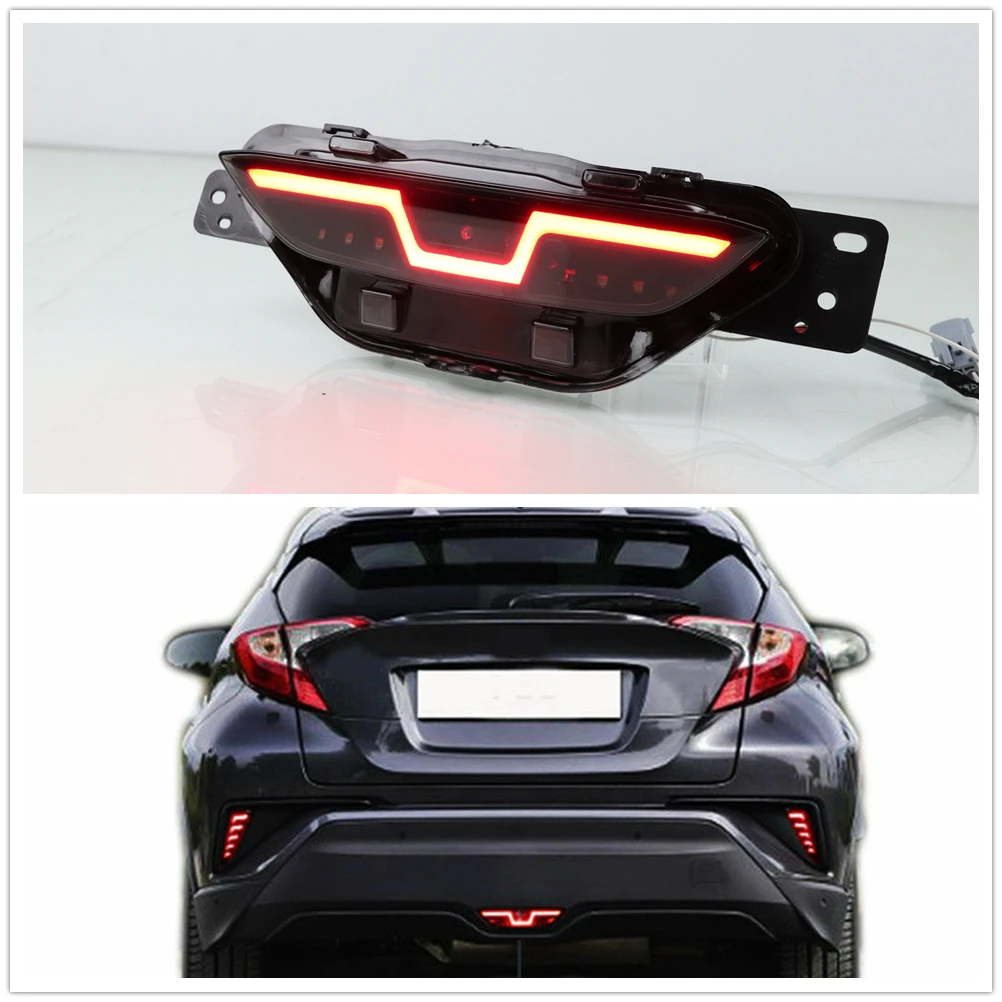 

LED Rear Bumper Tail Brake Night Running Light For Toyota CHR C-HR 2016-2022 Car Turn Signal Reversing Fog Reverse Driving Lamp