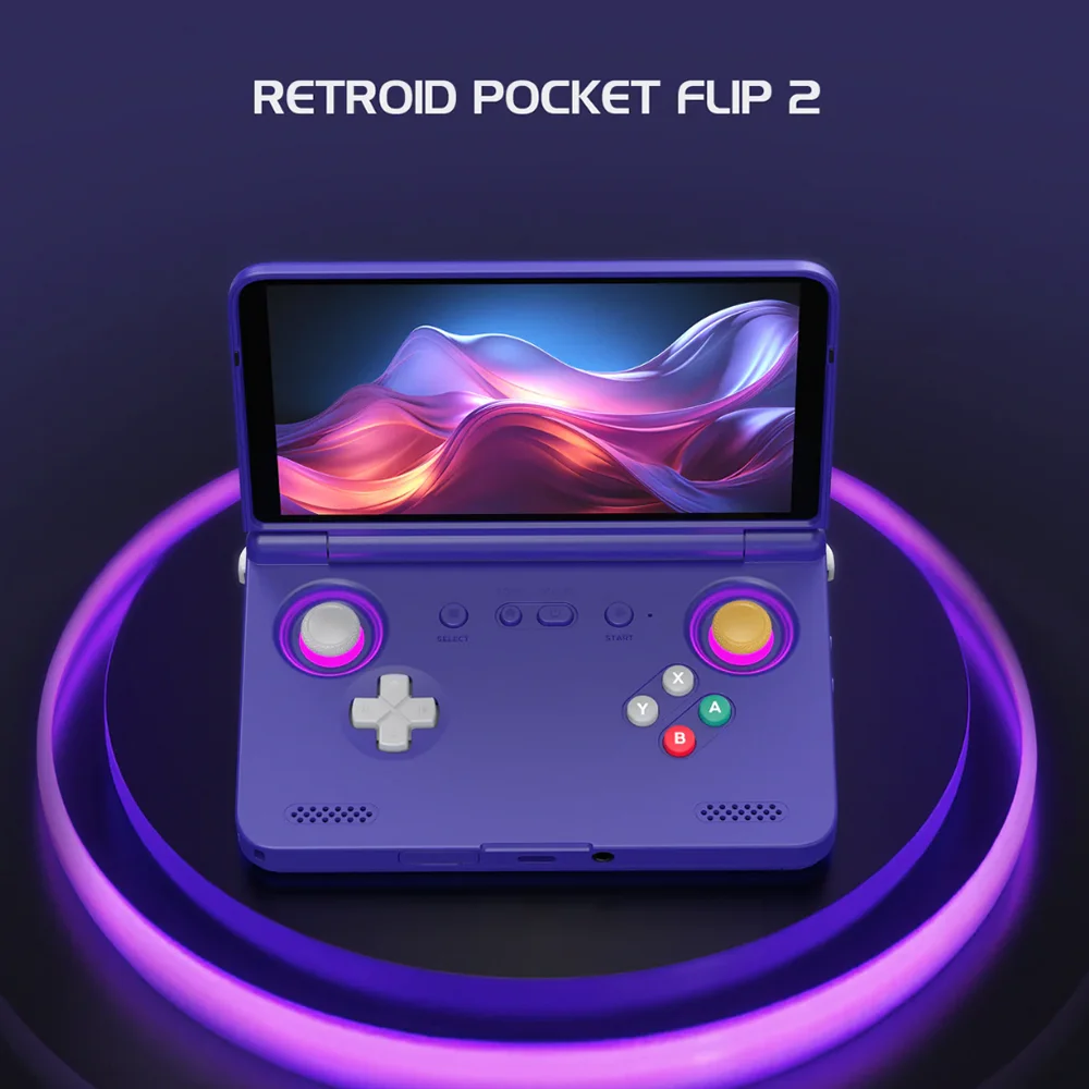 Retroid Pocket Flip 2 Handheld Game Console 5.5Inch AMOLED Screen SD865 RP Flip2 8GB 128GB Android System 5000mAh Wifi6