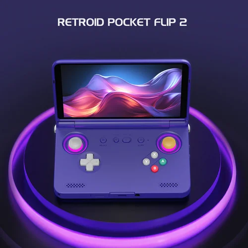 Consola de juegos portátil Retroid Pocket Flip 2, pantalla AMOLED de 5,5 pulgadas SD865 RP Flip2, 8GB, 128GB, sistema Android, 5000mAh, Wifi6