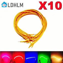 Lot de 10 pièces de filament flexible COB LED, 3V DC, 38mm, 60mm, 95mm, 80mm, 130mm, rétro, ampoule Edison, pièces de lampe, diode, bande d'éclairage, décoration