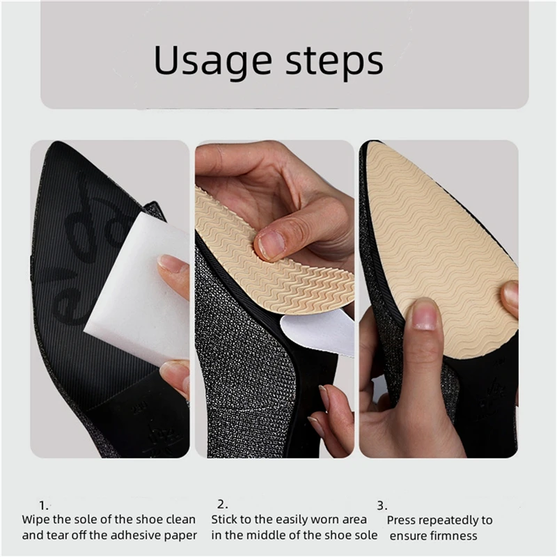 Wear-Resistant Non-Slip Shoes Mat Self-Adhesive Forefoot High Heels Sticker High Heel Sole Protector Rubber Pads Cushion